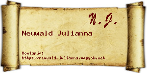 Neuwald Julianna névjegykártya